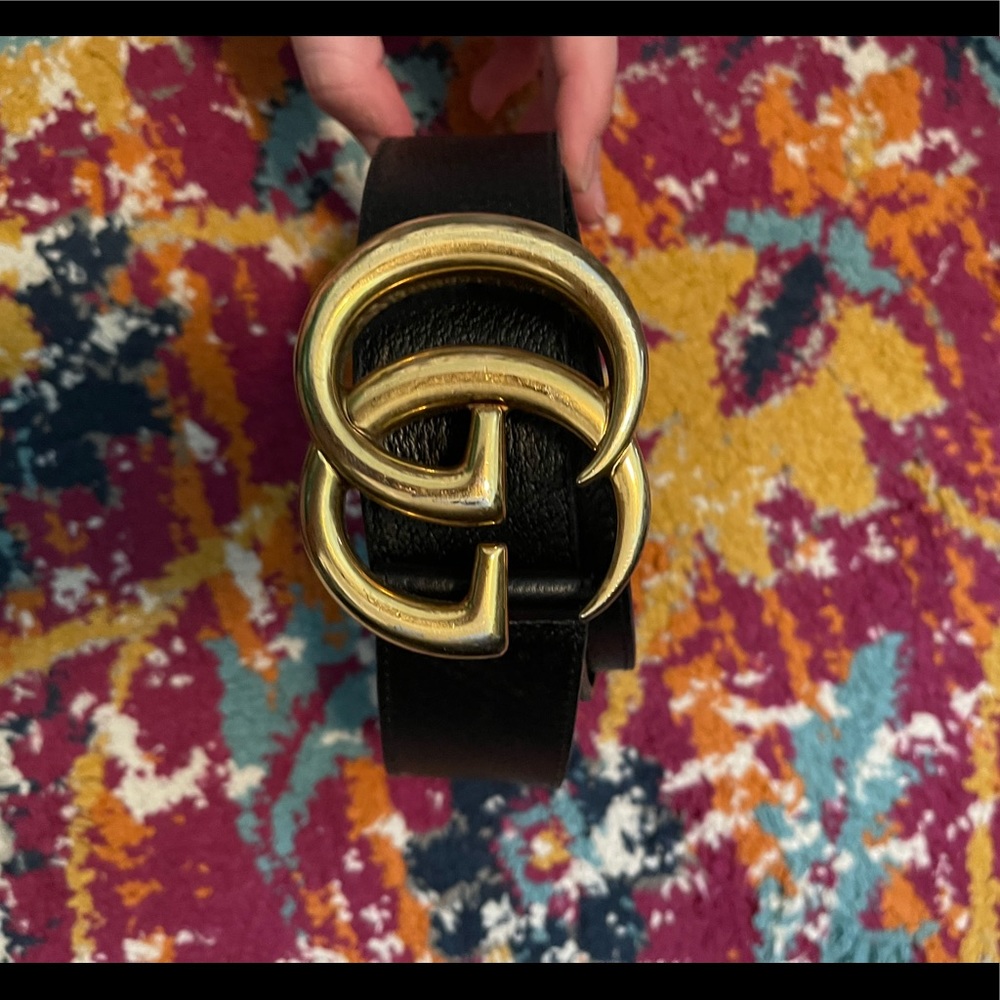 AUTHENTIC USED GUCCI GG MARMOT PEBBLED BELT
